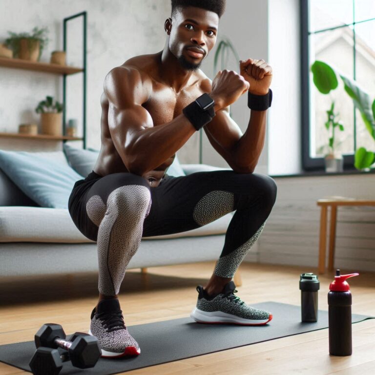 Home workout routine for weight loss with strength and cardio exercises